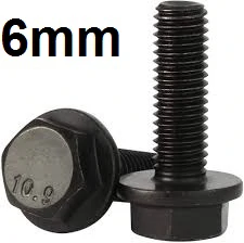 پیچ واشردار گرید 10/9  شش گوش فولادی سایز 6 