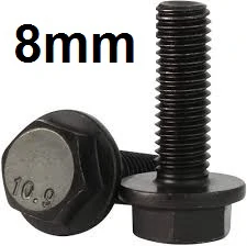 پیچ واشردار شش گوش فولادی سایز 8